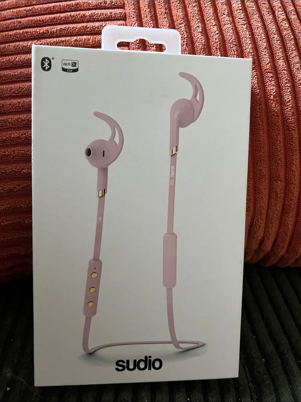 SUDIO Pink Wireless Bluetooth Earbuds - Comfortable Neckband Headset